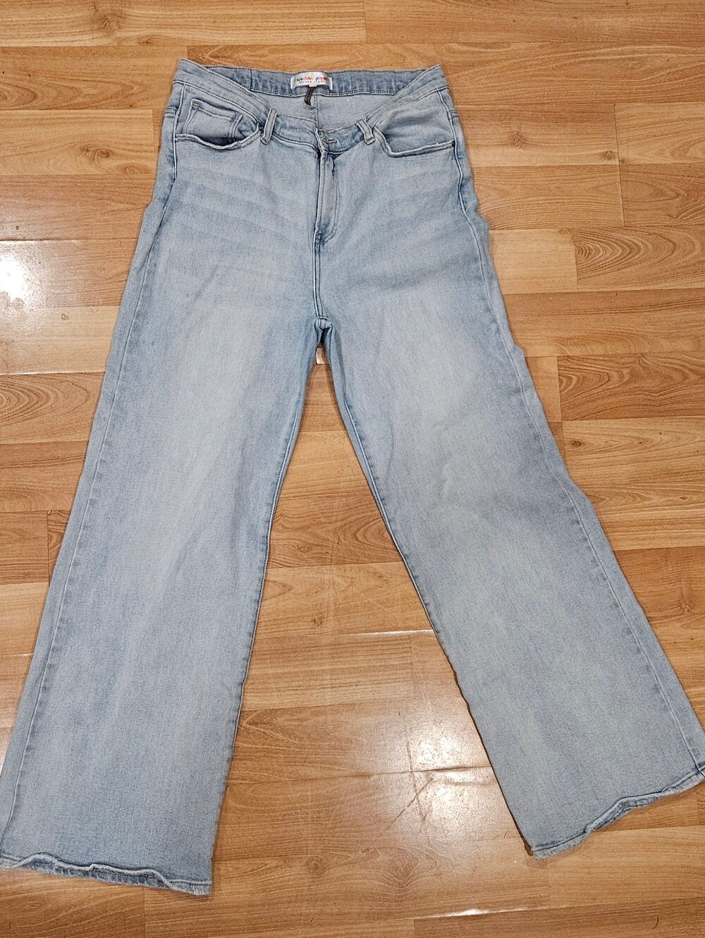 Risen High-Rise Light Blue Wide-Leg Women's Jeans